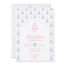 Blue Green Hydrangea Pink Bow Trellis