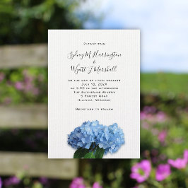 Convite Blue Heaven Hydrangea Casual Simples