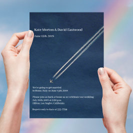 Convite ©Blue High Altitude Airplane Casamento de Destino