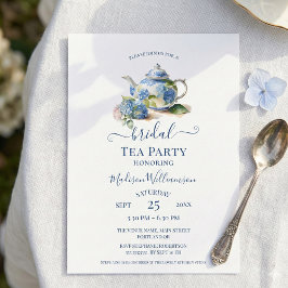 Convite Blue Hydrangea Bridal Tea Party