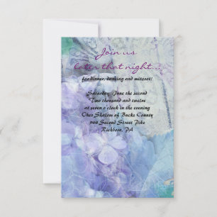 Convite BLUE HYDRANGEA E DRAGONFLY Bat Mitzvah