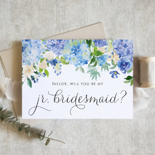 Convite Blue Hydrangea e White Rose Junior Bridesmaid