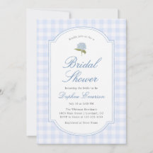 Blue Hydrangea Floral Bridal Shower