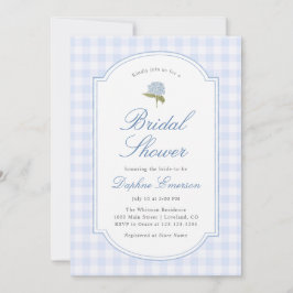 Convite Blue Hydrangea Floral Bridal Shower