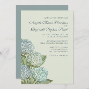 Convite Blue Hydrangea/ Sage Green
