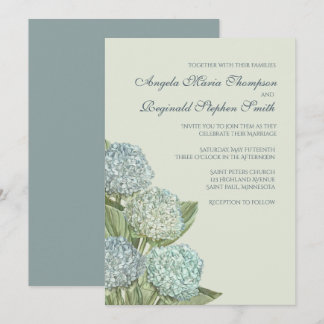 Convite Blue Hydrangea/ Sage Green