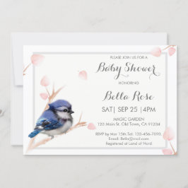 Convite Blue Jay Bird Shower