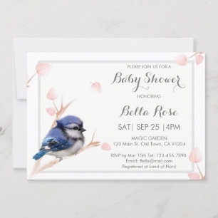Convite Blue Jay Bird Shower
