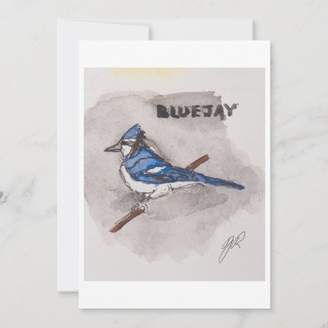 Convite Blue Jay Greeting Card (Frente)