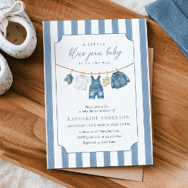 Convite Blue Jean Baby Baby Shower Invitation
