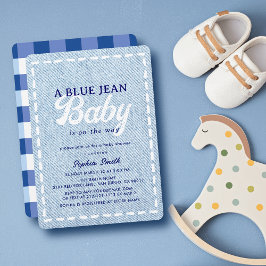 Convite Blue Jean Baby Boy Baby Shower