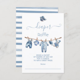 Convite Blue Jean Baby Denim Fralda Raffle