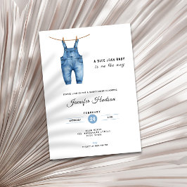 Convite Blue Jean Baby Shower Invitation - Denim Theme