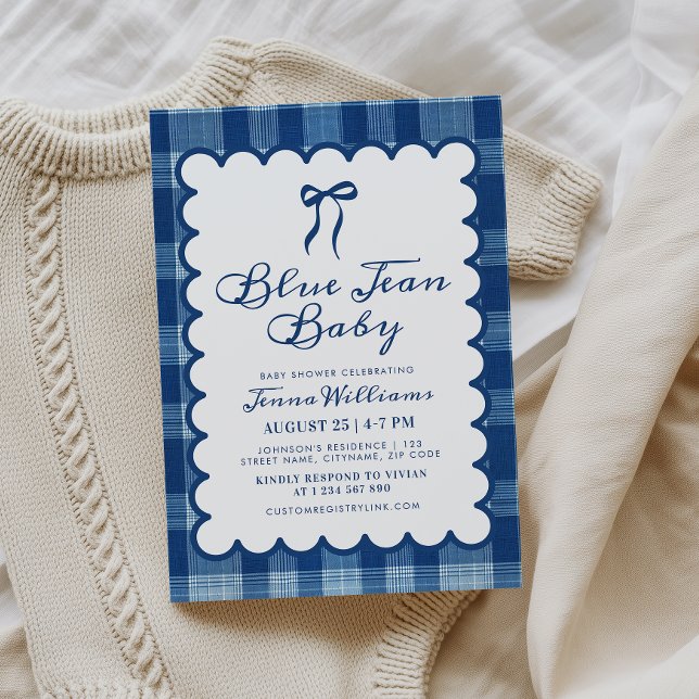 Convite Blue Jean Boy Baby Shower  (Criador carregado)