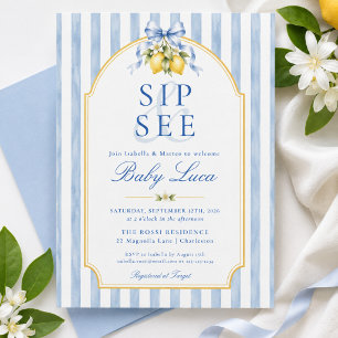 Convite Blue Lemon Costa Amalfitana Sip & See