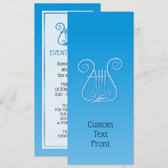 Convite Blue Lyre (Frente/Verso)