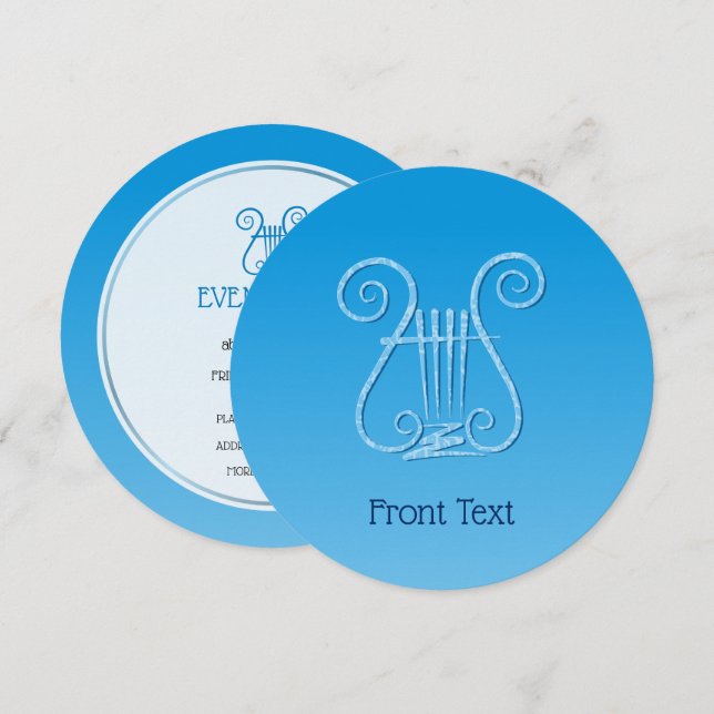 Convite Blue Lyre (Frente/Verso)
