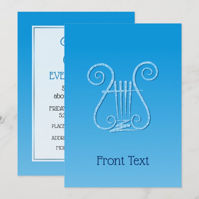Convite Blue Lyre (Frente/Verso)