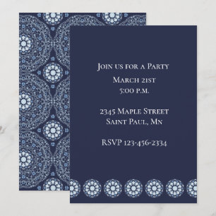 Convite Blue Mandala