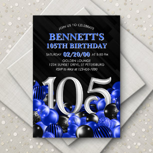 Convite Blue Mens 105º aniversário