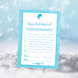 Convite Blue Narwhess adivinha aquele jogo de Chá de frald