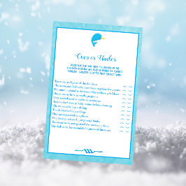 Convite Blue Narwhover sob jogo de Chá de fraldas