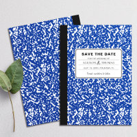 Blue Notebook Teacher Engraçado Salve A Data Casam