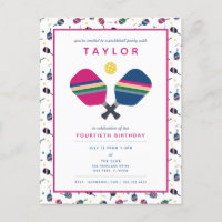 Convite Blue Pink para Desportivos do Partido Picl