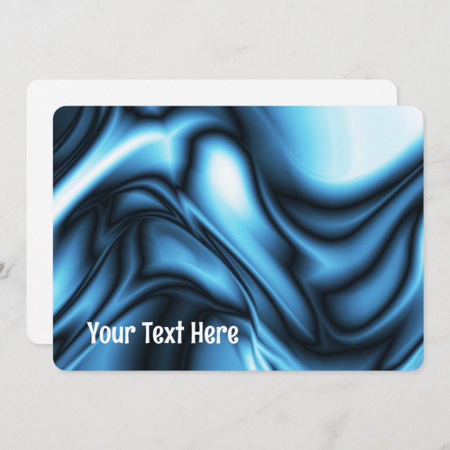 Convite Blue Silk (Frente/Verso)