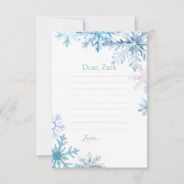 Convite Blue Snowflake Time Capsule Card