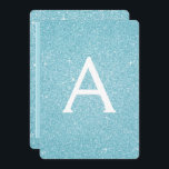 Convite Blue Sparkle Glitter Doce Dezesseis Aniversário<br><div class="desc">Brilho Azul Brilhante Doce Dezesseis Monogramas Nome e Convite de aniversário Inicial. Este convite é perfeito para a Festa de aniversário Sparkle Glitter Sweet 16 que está a tentar comemorar em Teal ou Aqua Blue.</div>