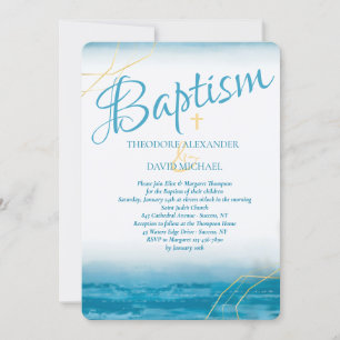 Convite Blue Sway Baptism