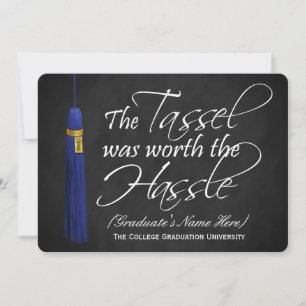 Convite Blue Tassel Worth the Hassle Formandos