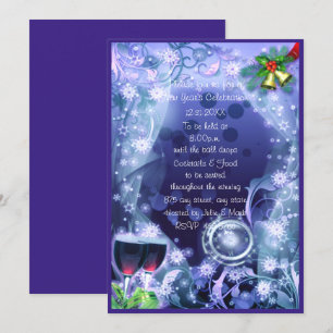 Convite Blue The Clock Ataca 12 Festa de Ano Novo