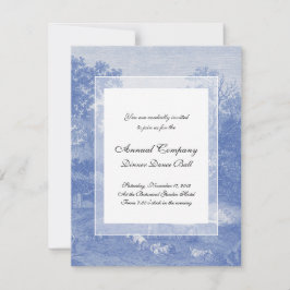Convite Blue Toil de Jouy Country Shabby Elegance