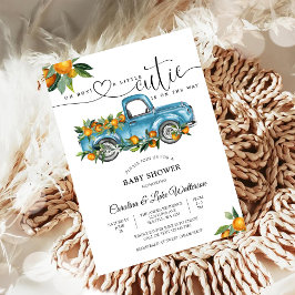 Convite Blue Truck Citrus Baby Shower Invitation