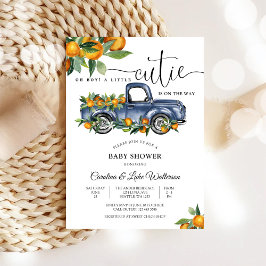 Convite Blue Truck Cutie Baby Shower Invitation
