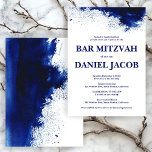 Convite Blue Watercolor Splash Custom BAR BAT MITZVAH<br><div class="desc">Personalize este Bar moderno ou convite do Bat MItzvah. Clique em "personalizar" para editar o texto. Você pode ajustar ainda mais as fontes, o layout e as cores. Tudo é personalizável. Disponível como cartões, postais e downloads digitais. Envie uma mensagem se tiver perguntas ou quiser algo personalizado. Verifique em nosso...</div>