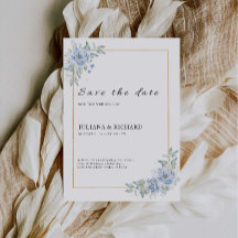 Blue Wedding Save the Date Modelo