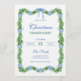 Convite Blue & White Chinoiserie Garland Grandmillennial