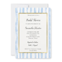 Blue White Stripes Bridal Shower
