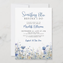 Blue Wildflower Floral Bridal Shower