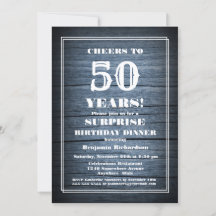 Blue Wood Surprise 50th Birthday Festa de Janto