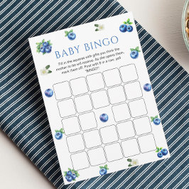 Convite Blueberry Baby Shower Bingo Game Card