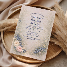 Blueberry Berry Vintage Garden 1st Birthday