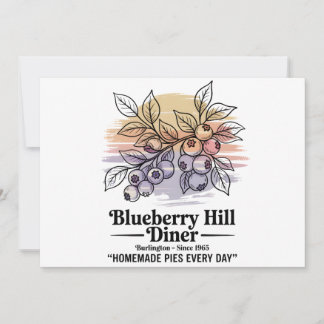 Convite Blueberry Hill Diner