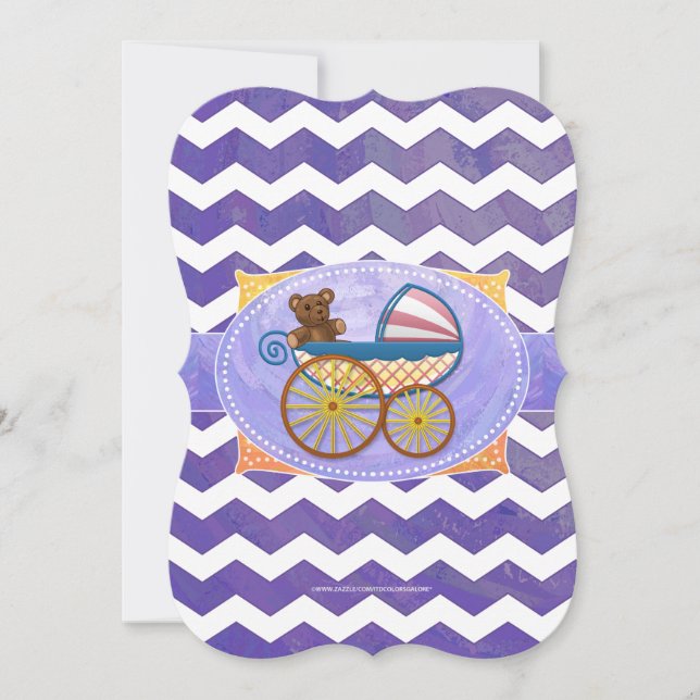 Convite Blueberry Smear Baby Study (Frente)