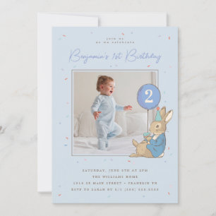 Convite BlueConfetti de Aniversário do Peter Rabbit Boy -