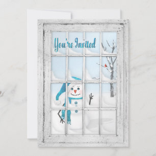 CONVITE - BLUES DO INVERNO - JANELA SNOWMAN -