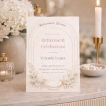 Blush Arch Retirement Invitation